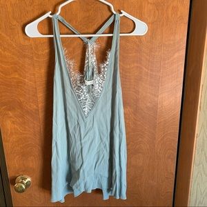 Mustard Seed Lace Trim Tank Top